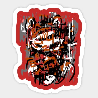 mummy (abstract face) Sticker